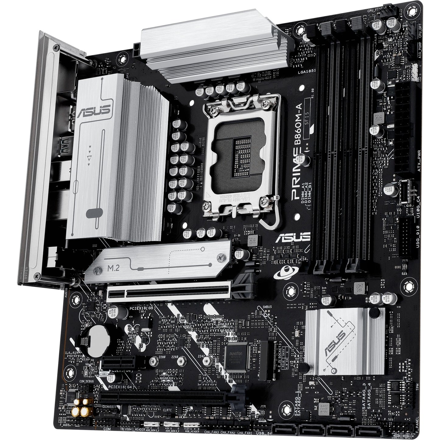 ASUS prime b860m-a-csm socket 1851 moederbord (raid, 2.5 gb-lan, sound, µatx)