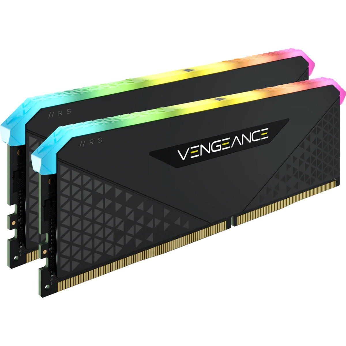Corsair vengeance rgb rs 16 gb ddr4-3200 (2x 8 gb) werkgeheugen (zwart, cmg16gx4m2e3200c16, xmp 2.0)