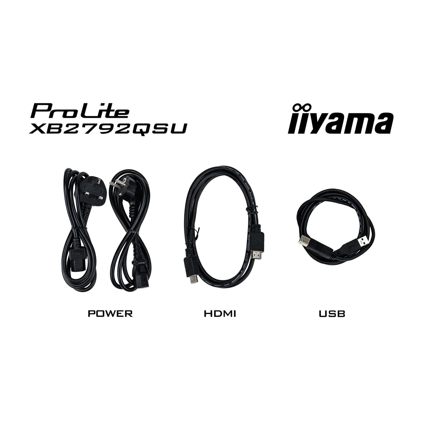 Iiyama prolite xb2792qsu-b1 27 monitor (zwart, hdmi, displayport, 2x usb-a, usb-b, 120 hz)
