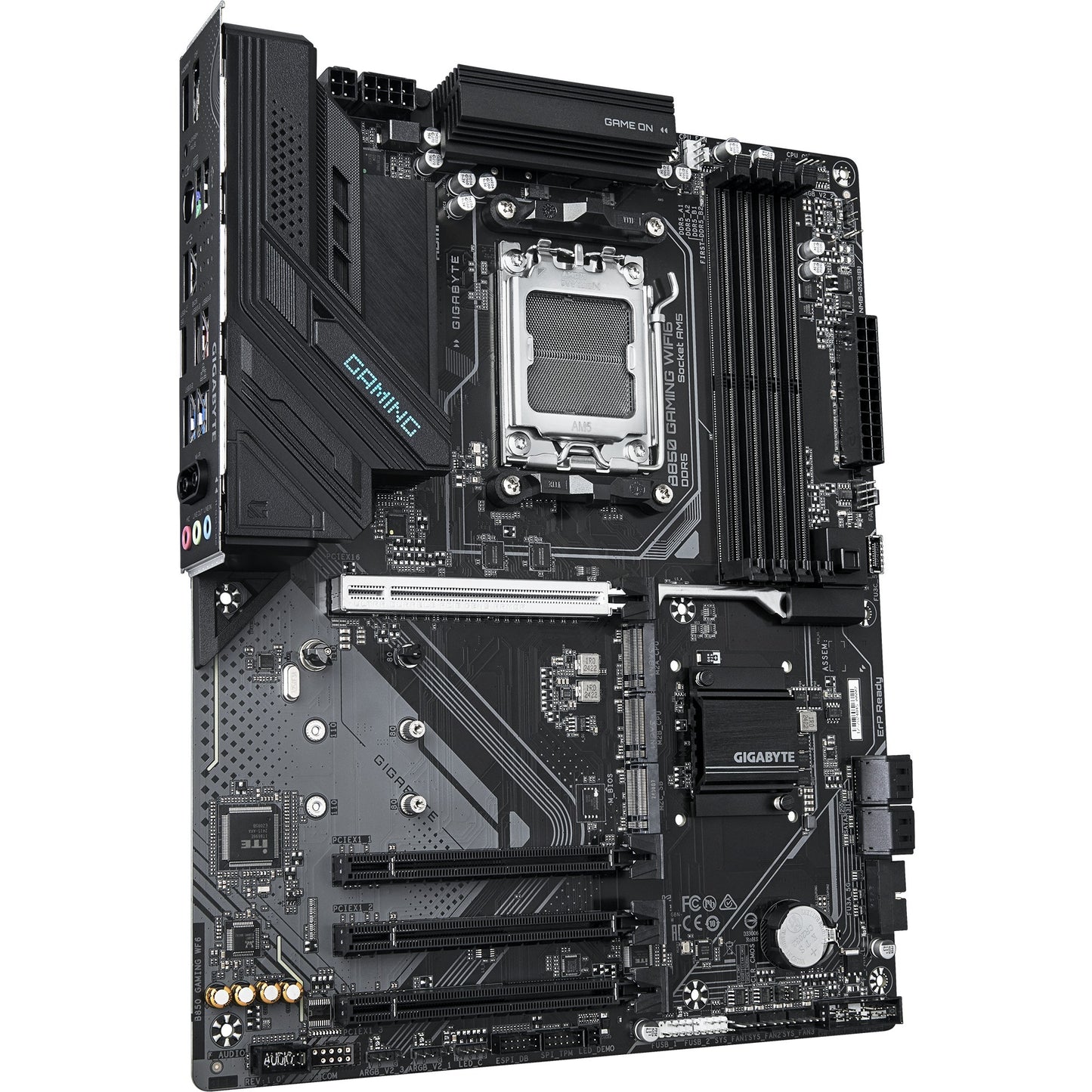 GIGABYTE b850 gaming wifi6 socket am5 moederbord (zwart, raid, gb-lan, wi-fi 6, bt, sound, atx)