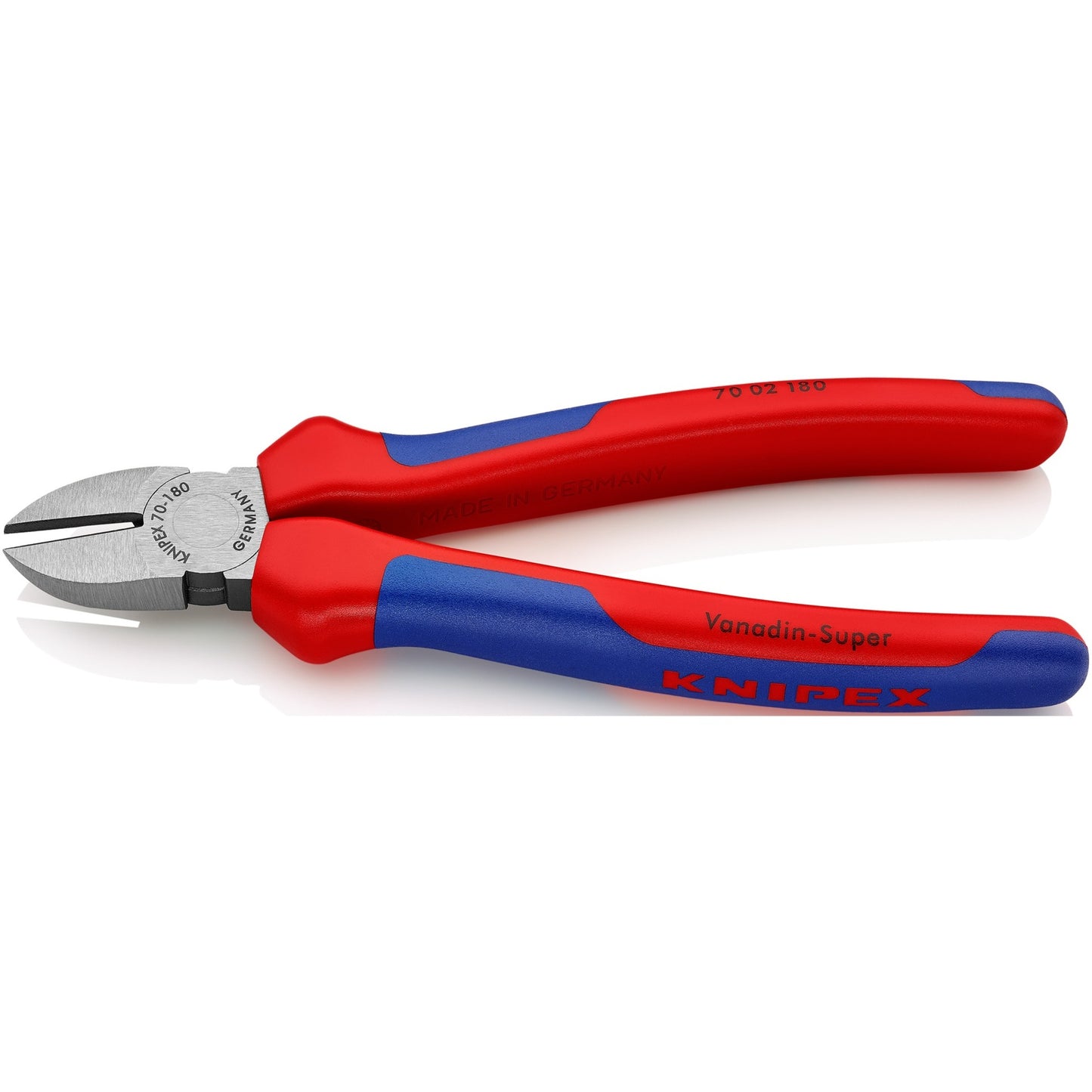 KNIPEX zijsnijtang 70 02 180 kniptang (blauw)