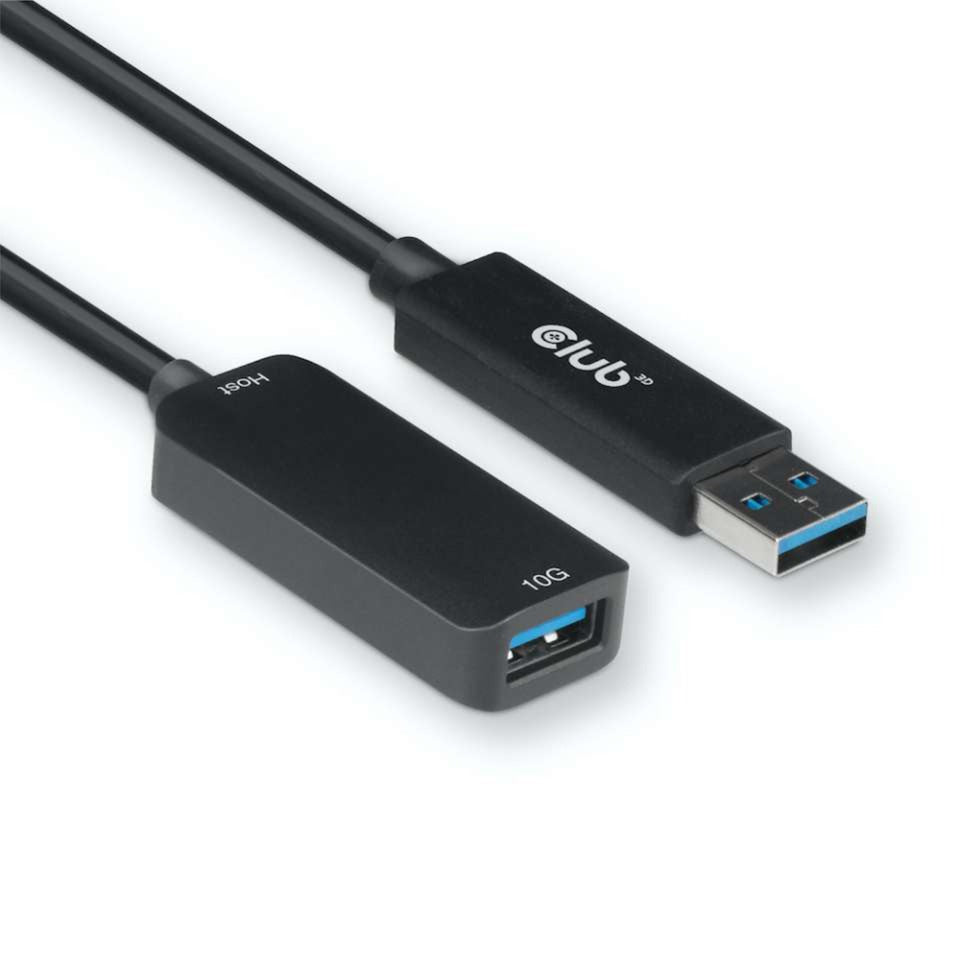 Club 3D usb-a 3.2 gen2 verlengkabel (zwart, 5 meter, 10 gbps)