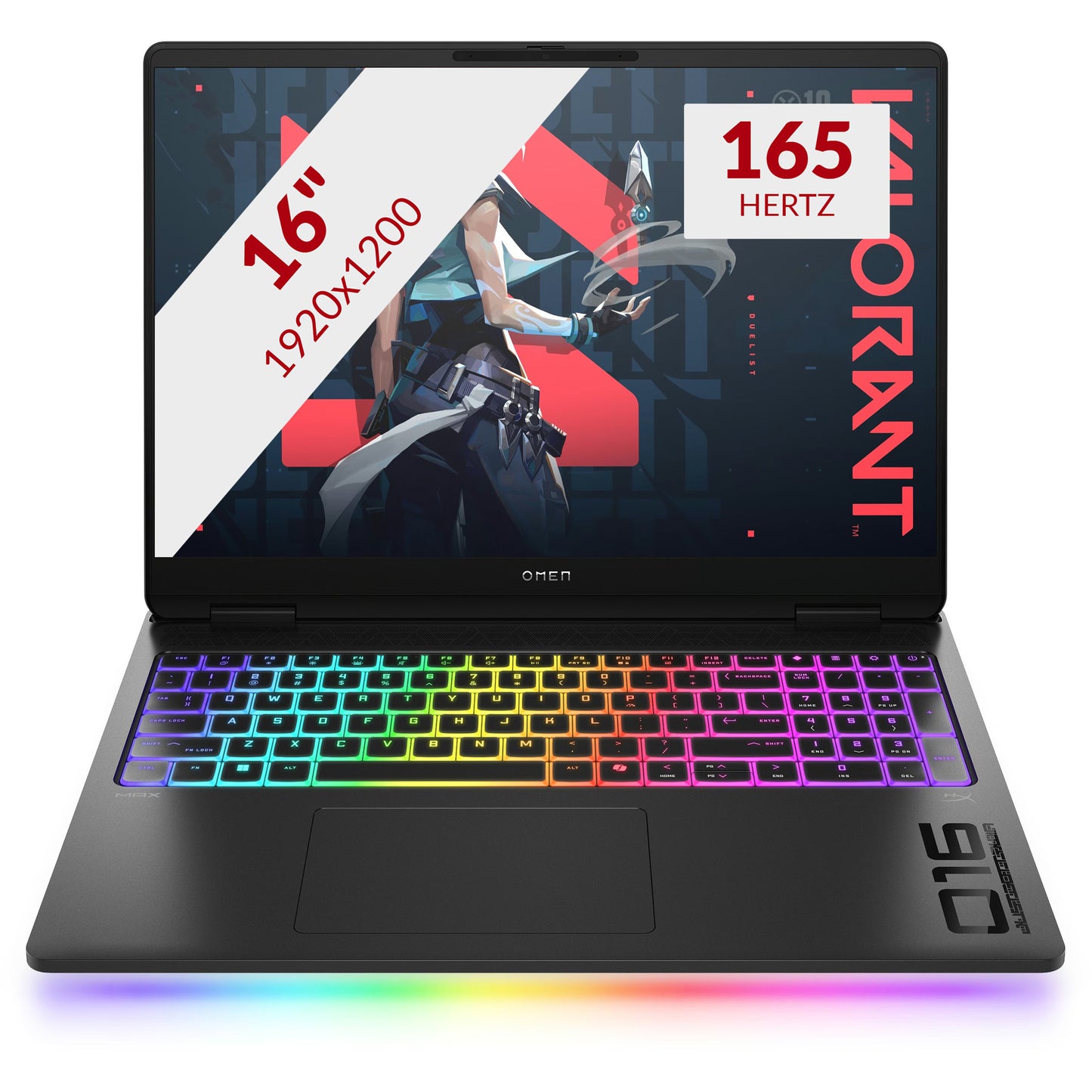 OMEN max gaming laptop 16-ak0022nd (be6z8ea) 16 copilot+ gaming laptop (zwart | ryzen al 7 350 | rtx 5070 | 32 gb | 1 tb ssd | 165 hz)
