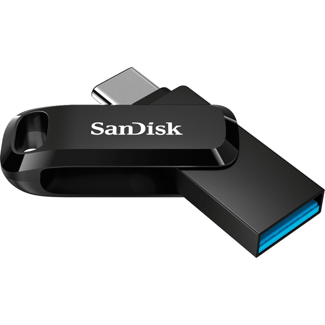 SanDisk ultra dual drive go 64 gb usb-stick (zwart, usb-a 3.2 (5 gbit s), usb-c 3.2 (5 gbit s))
