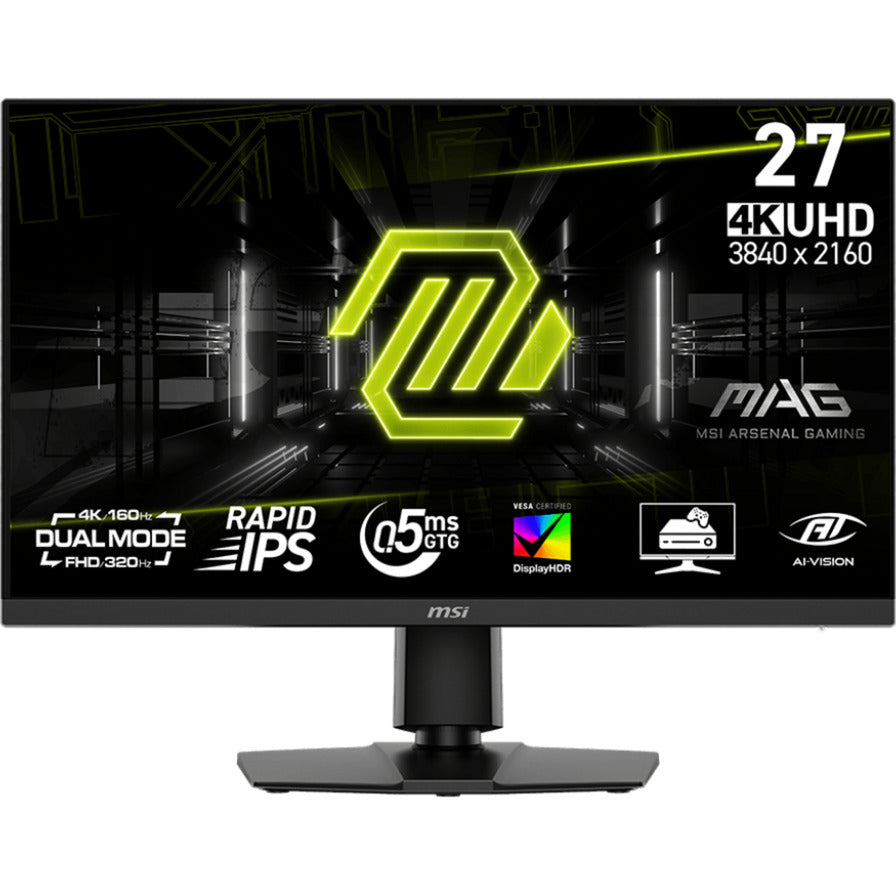 MSI mag 272urdf e16 27 4k uhd gaming monitor (zwart, 2x hdmi, displayport, 2x usb-a, usb-b, 160 hz 320 hz)