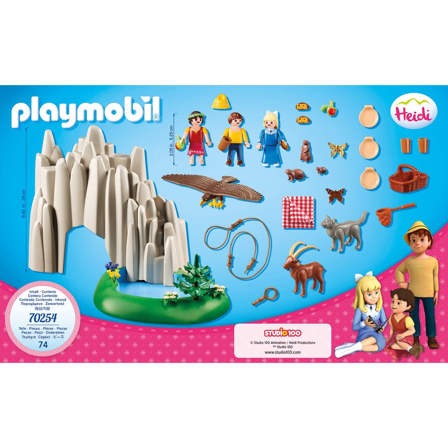 PLAYMOBIL heidi - heidi, peter en clara bij het kristalmeer constructiespeelgoed (70254)
