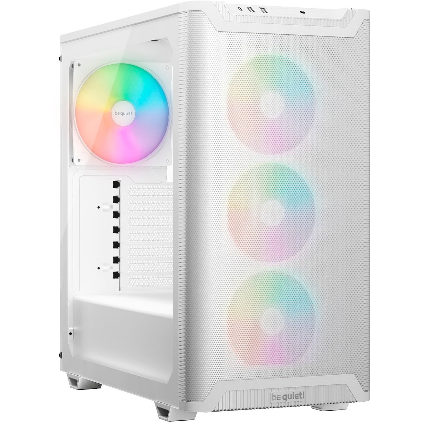 Be Quiet! pure base 501 lx midi tower behuizing (wit | 2x usb-a | 1x usb-c | rgb | tempered glass)
