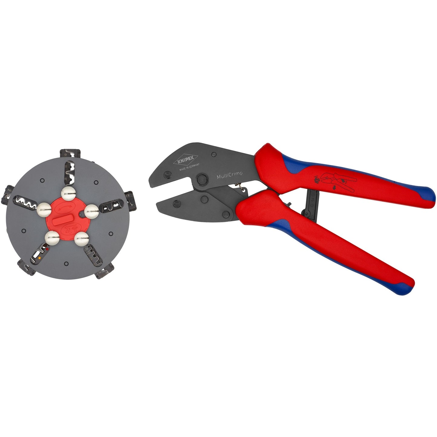 KNIPEX multicrimp krimptang 973302 (rood blauw)