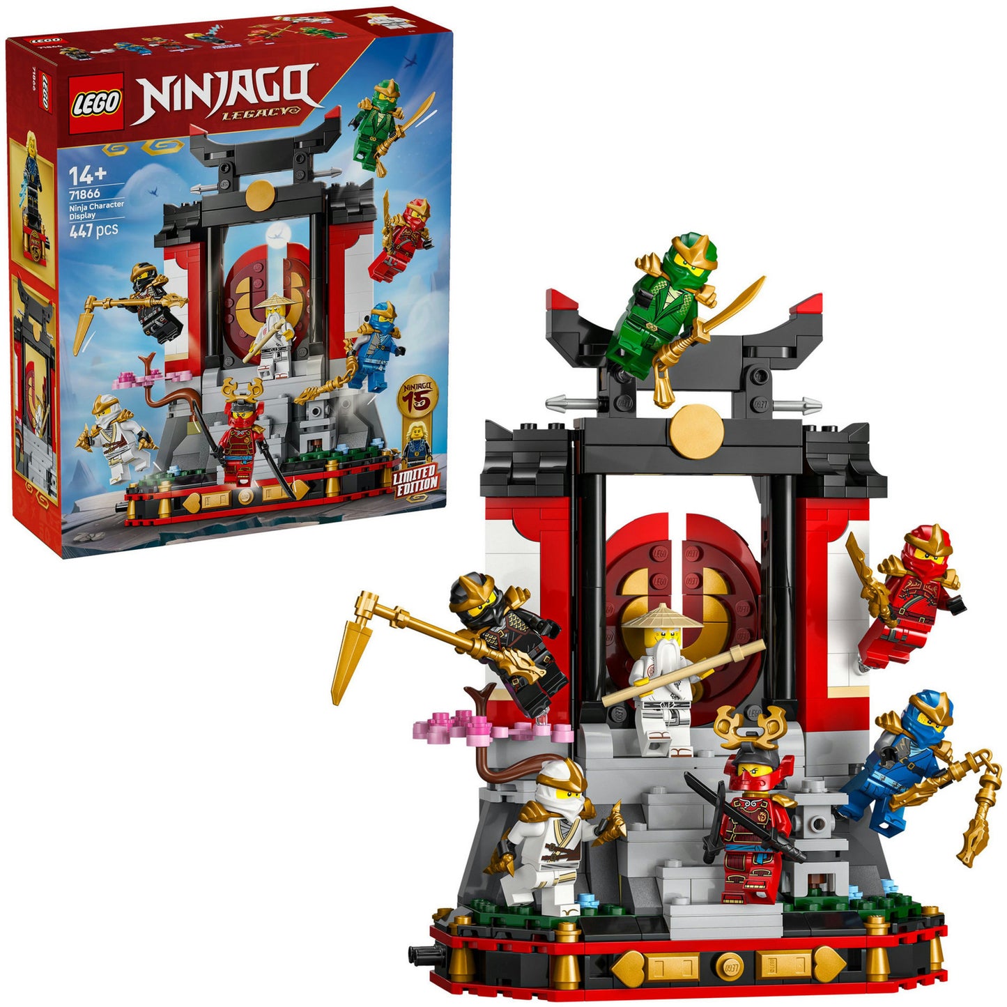 LEGO ninjago 71866 15-jarig jubileum: display met ninjapersonages