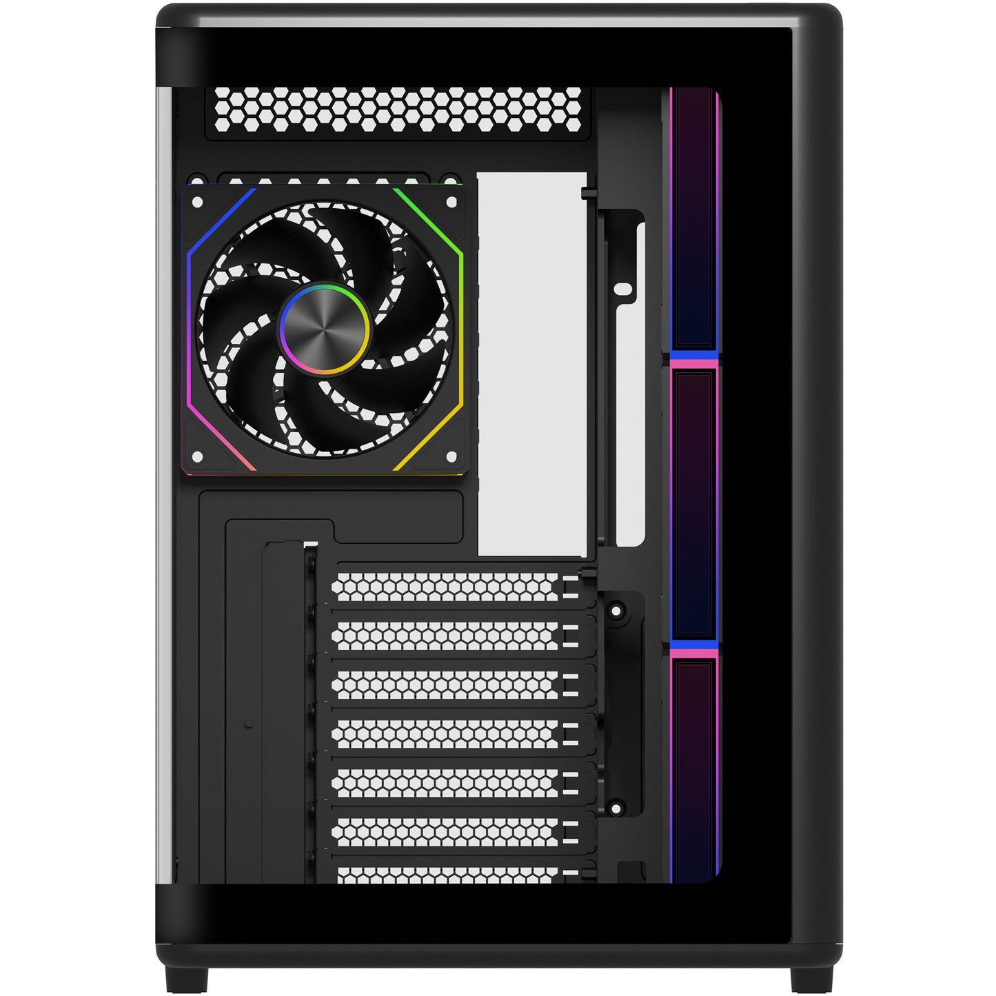 Cooler Master elite 600 argb midi tower behuizing (zwart | 2x usb-a | 1x usb-c | rgb | tempered glass)