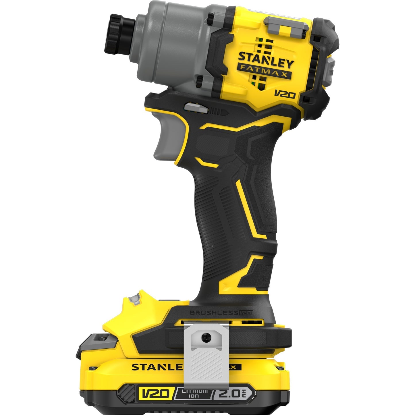 Stanley v20 18v borstelloze slagschroevendraaier (geel zwart, koffer, 2 accu's en oplader inbegrepen)