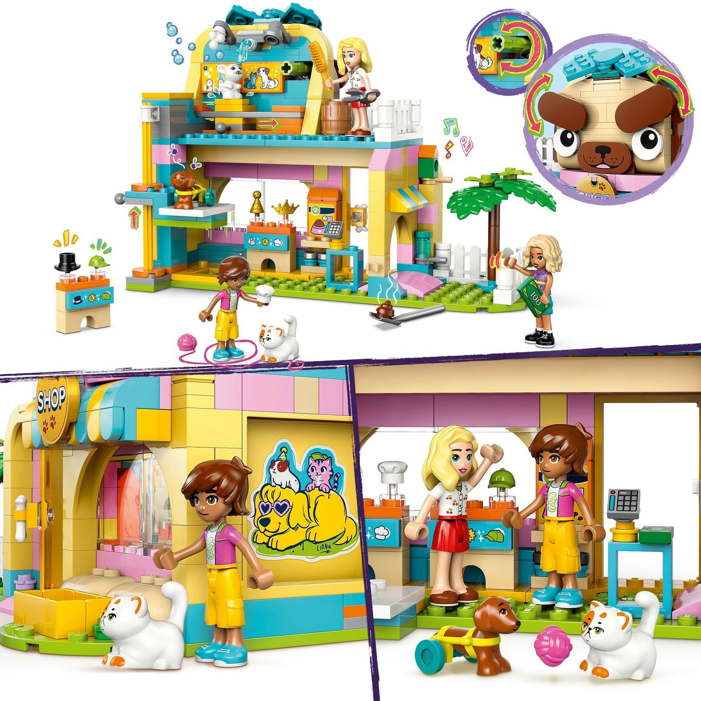 LEGO friends 42650 winkel met dierenaccessoires