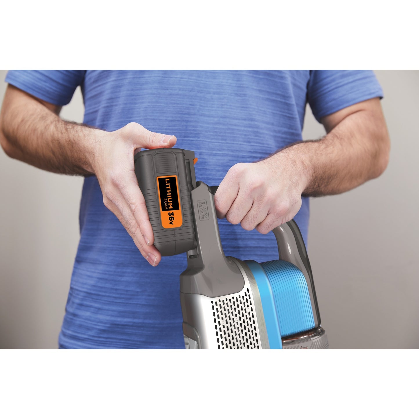 BLACK+DECKER 36v 4-in-1 steelstofzuiger (lichtblauw grijs)