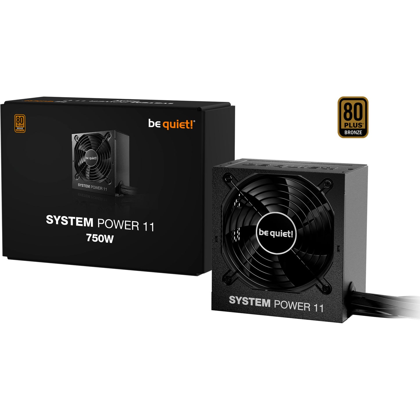 Be Quiet! system power 11 750 watt voeding (zwart, 1x 12vhpwr, 2x pcie)