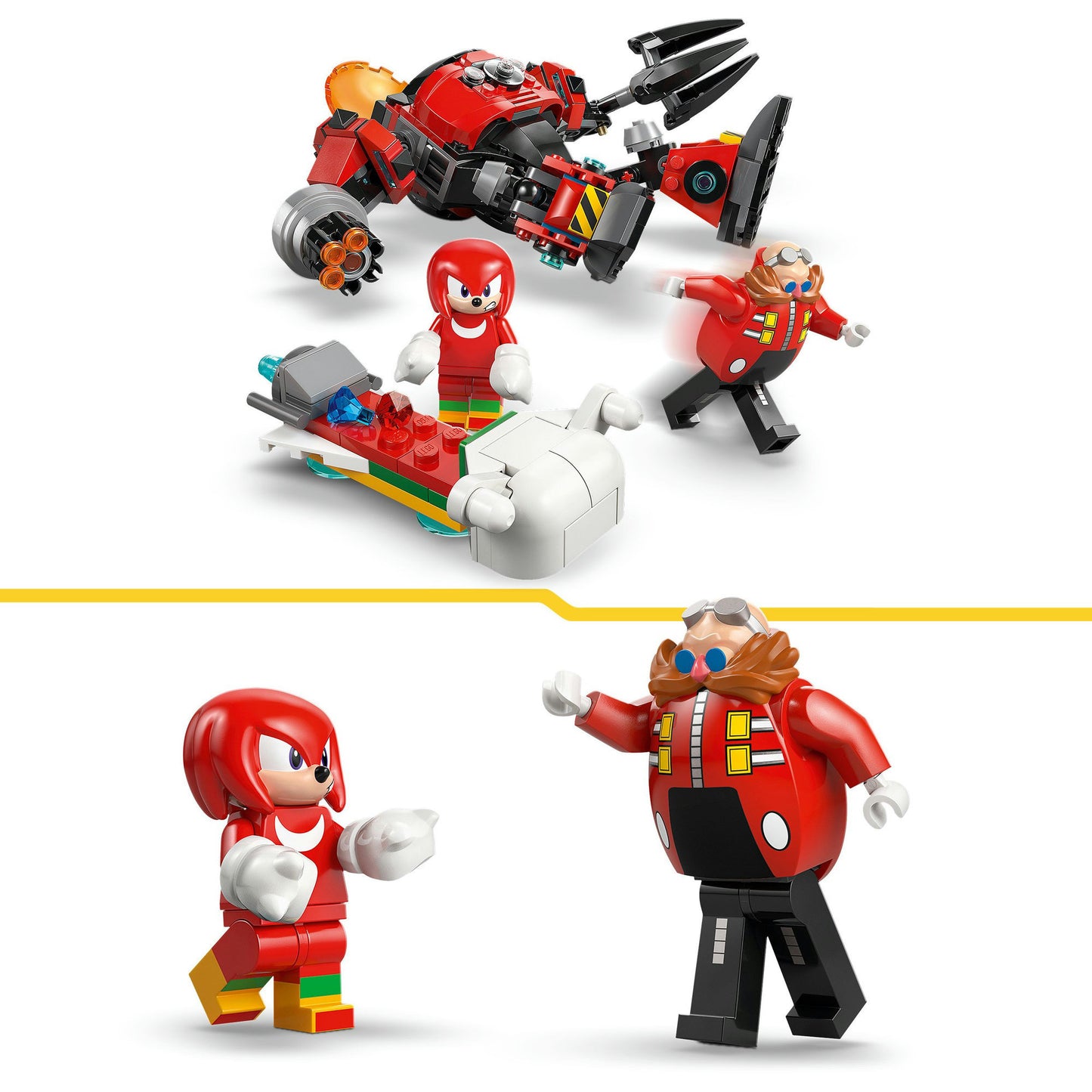 LEGO sonic the hedgehog - knuckles vs. dr. eggman egg crusher mecha constructiespeelgoed (77005)