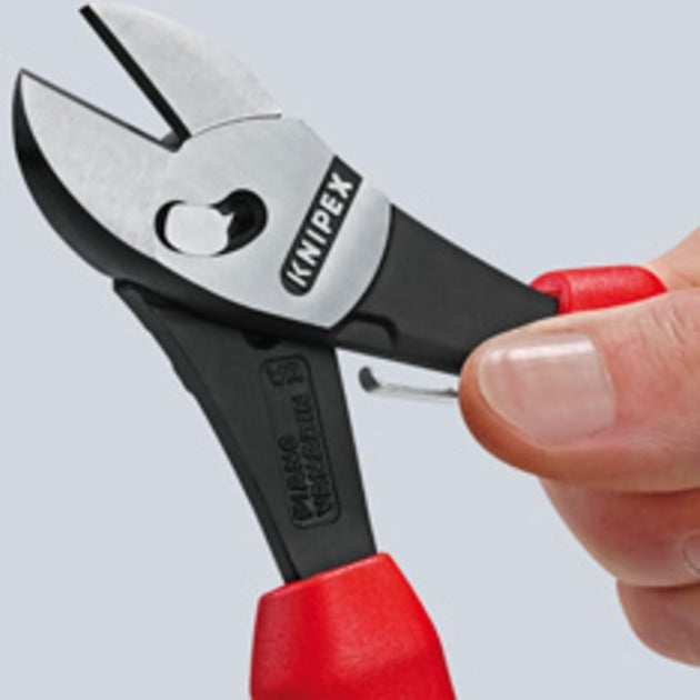 KNIPEX twinforce zijsnijtang 7372180f kniptang (rood blauw)