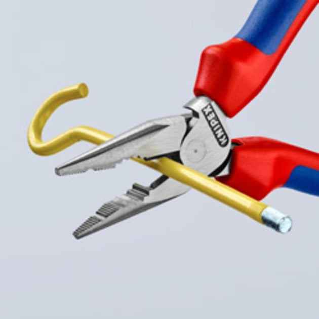 KNIPEX spitsbek combinatietang 0825145 (rood blauw)
