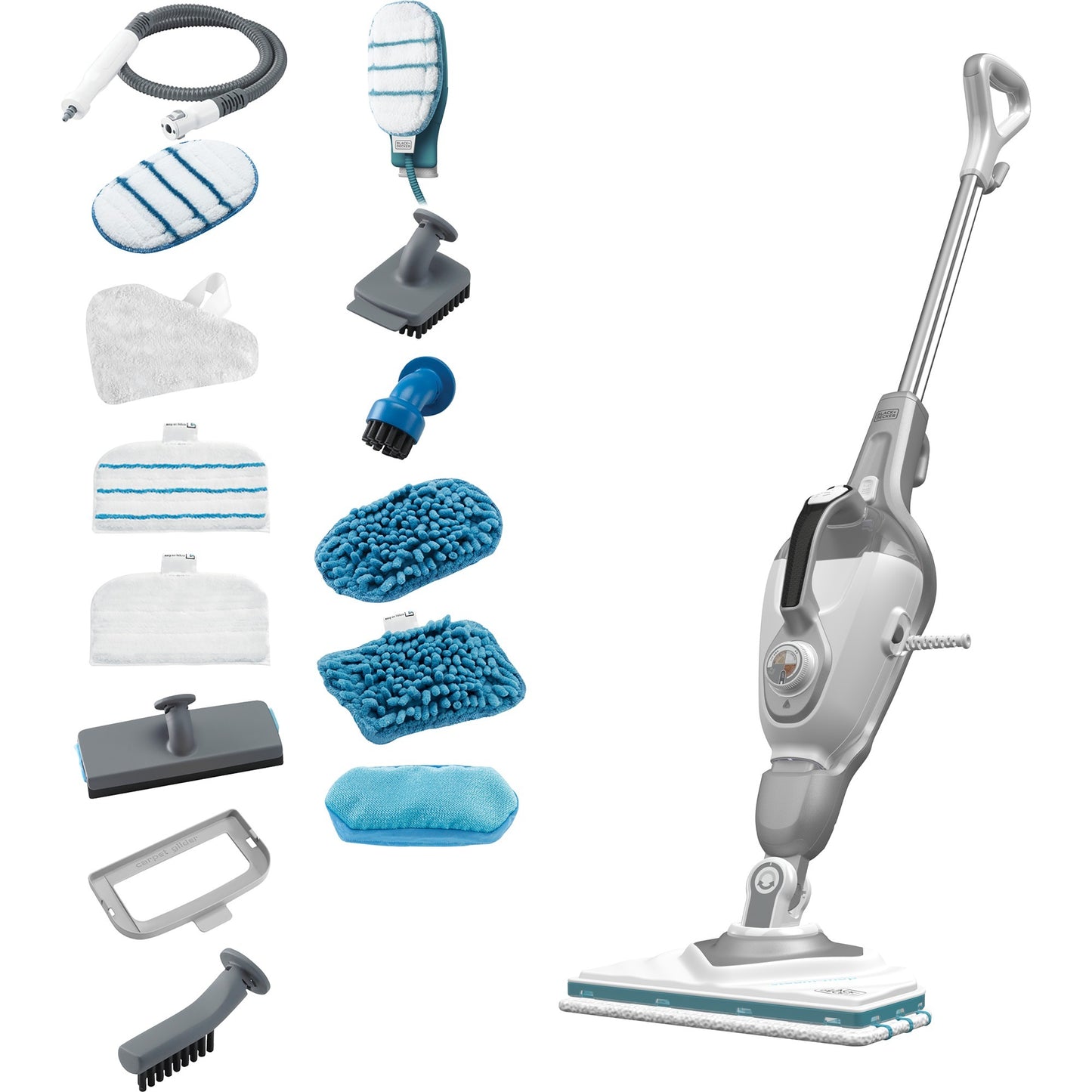 BLACK+DECKER bhsm1615dsg stoomreiniger (zilver wit)