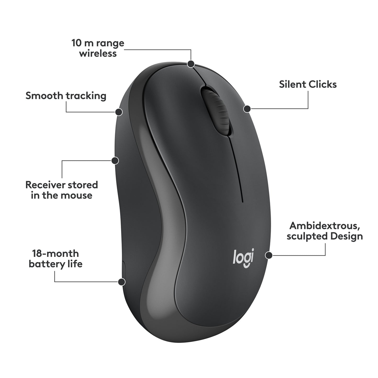 Logitech mk295 silent draadloze desktopset (zwart, us-international lay-out (qwerty), 100%)