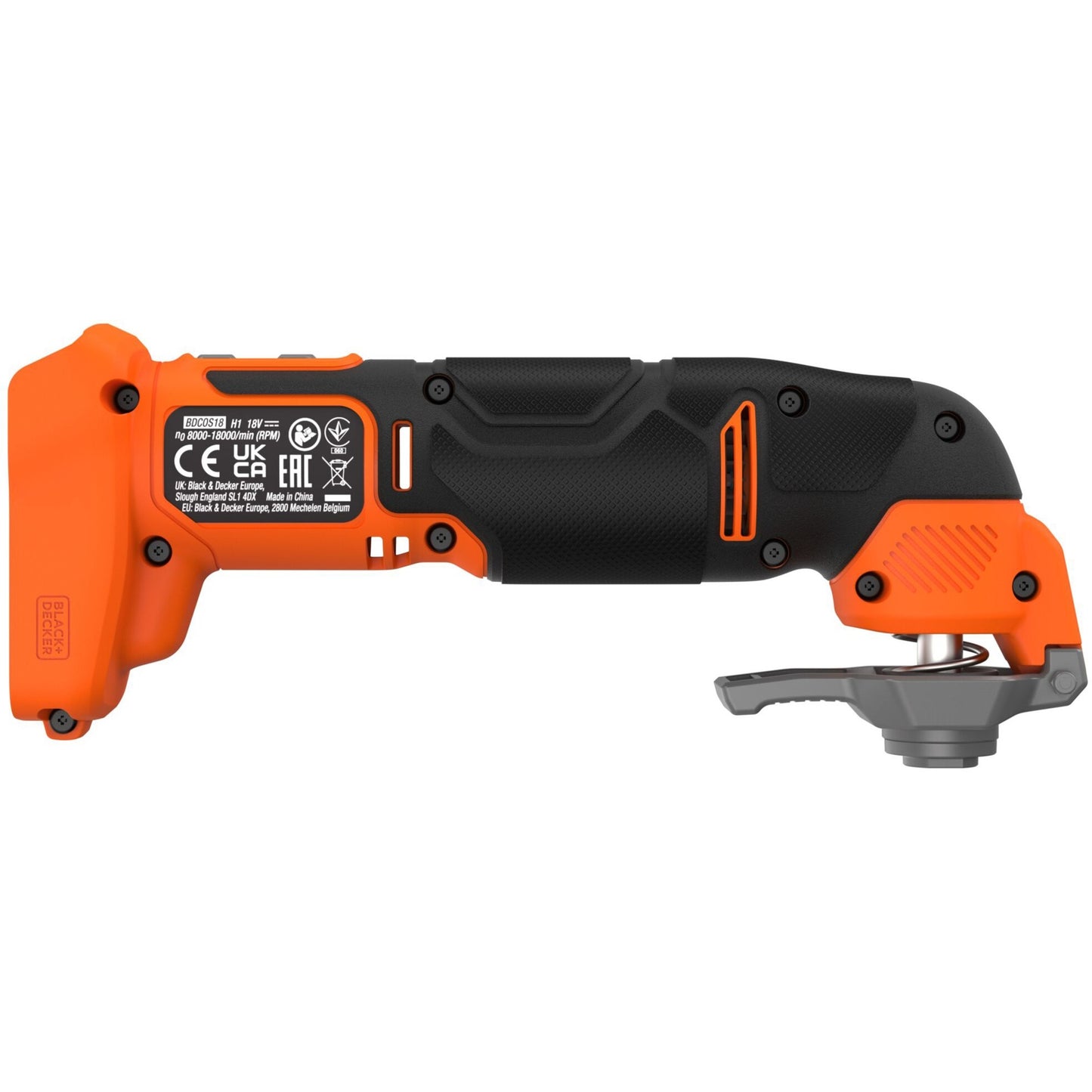 BLACK+DECKER bdcos18n-xj 18v oscillerende multitool multifunctioneel gereedschap (oranje zwart, accu en oplader niet inbegrepen)