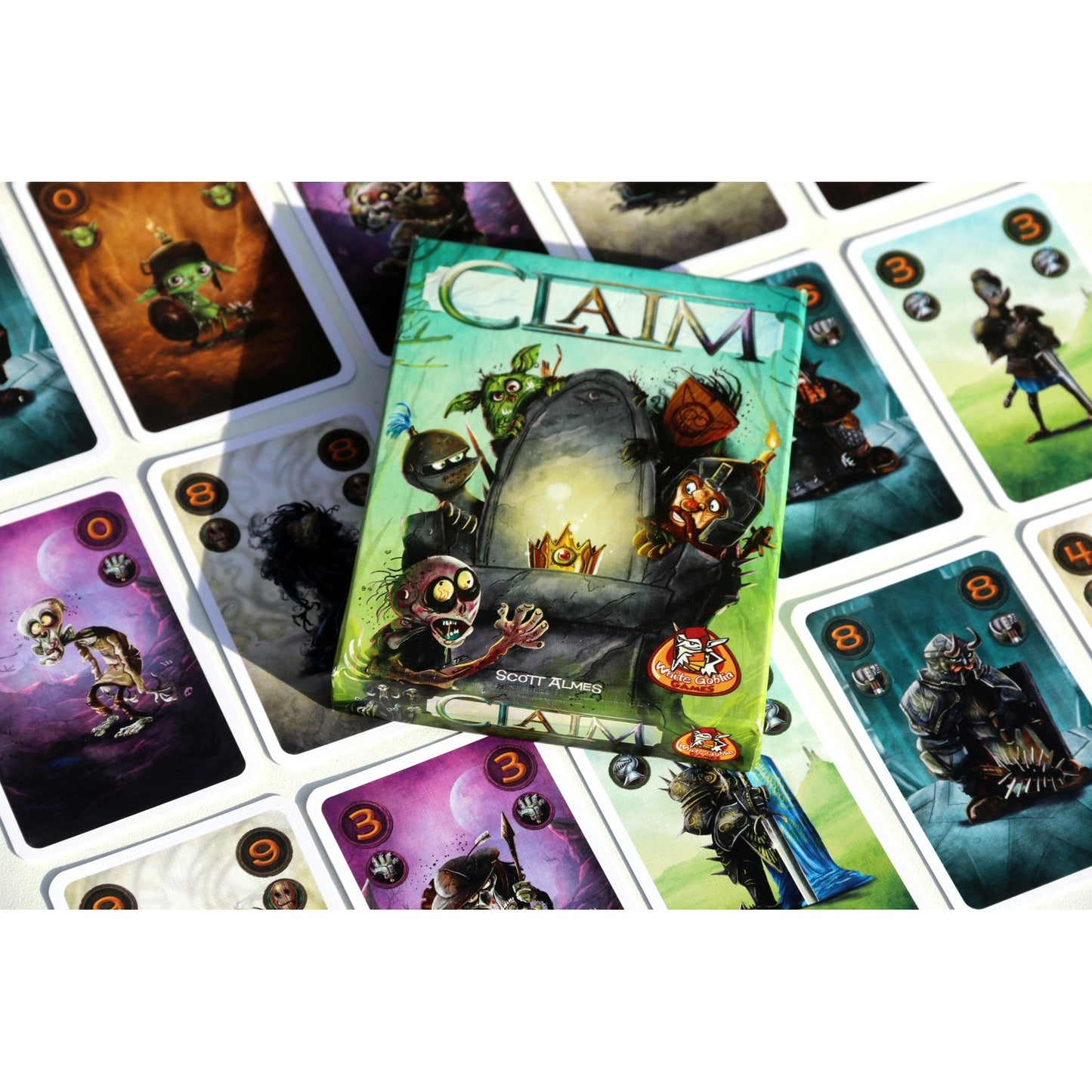 White Goblin Games claim kaartspel (nederlands, 2 spelers, 25 minuten, vanaf 10 jaar)