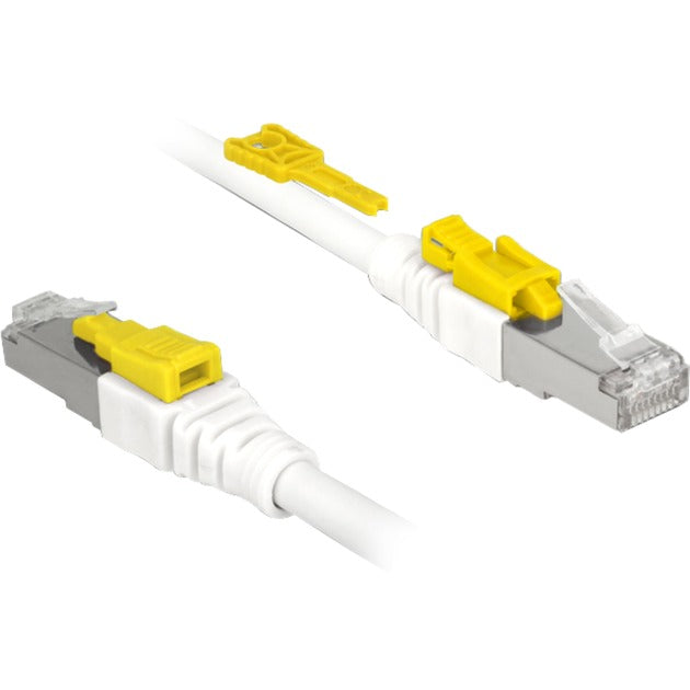 DeLOCK patchkabel rj-45 secure met cat.6a (wit, 85332, 2 meter)