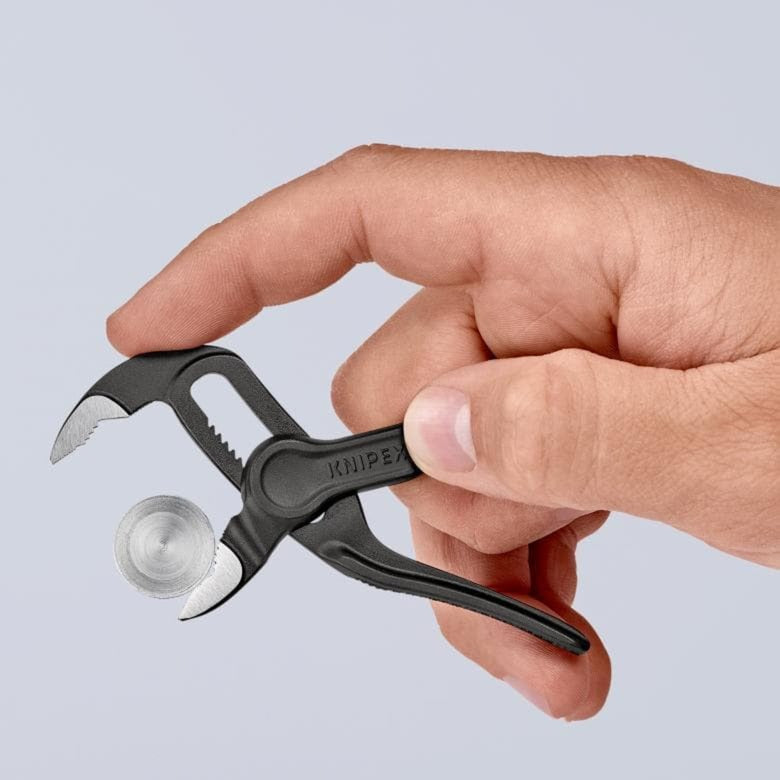 KNIPEX waterpomptang cobra xs 87 00 100 zweedse- waterpomp-tang (zwart, detailverstelling met 11 stelposities)
