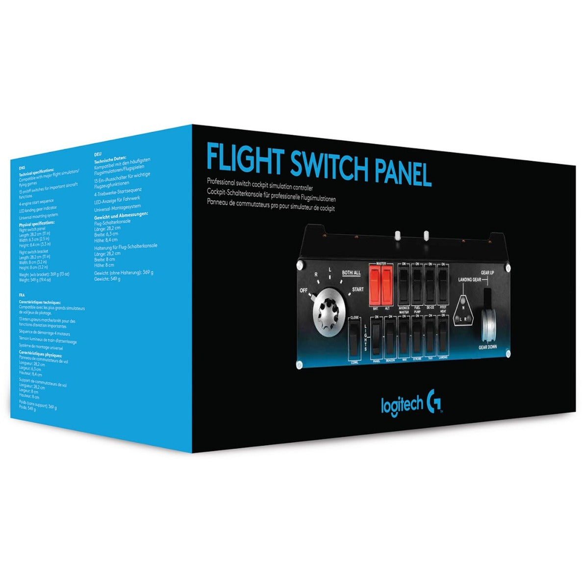 Logitech G saitek pro flight switch panel instrumentenpaneel (zwart, pc)