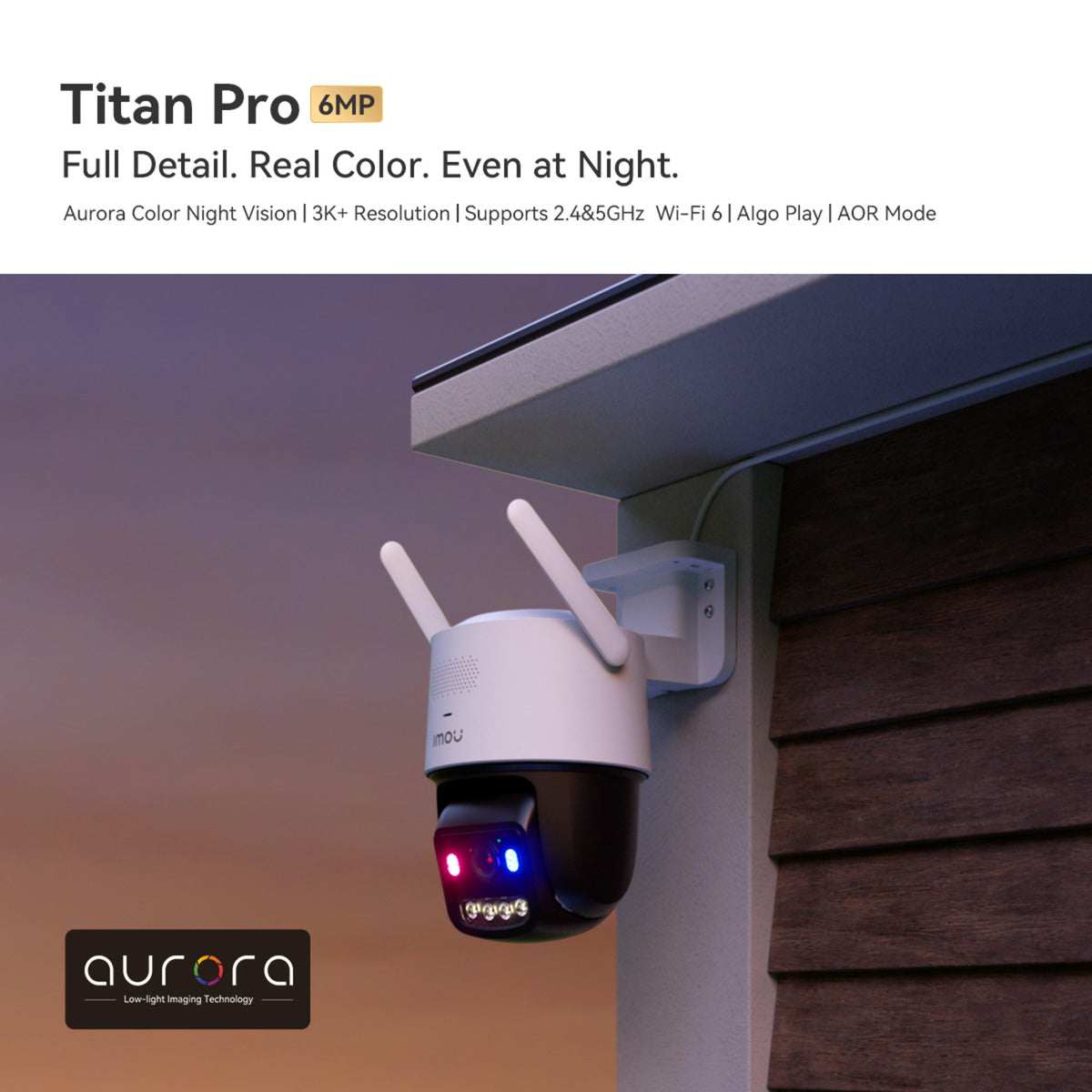 Imou Titan Pro 6MP beveiligingscamera (Wit, 6 MP (3200x1800), PoE, Wifi 6)