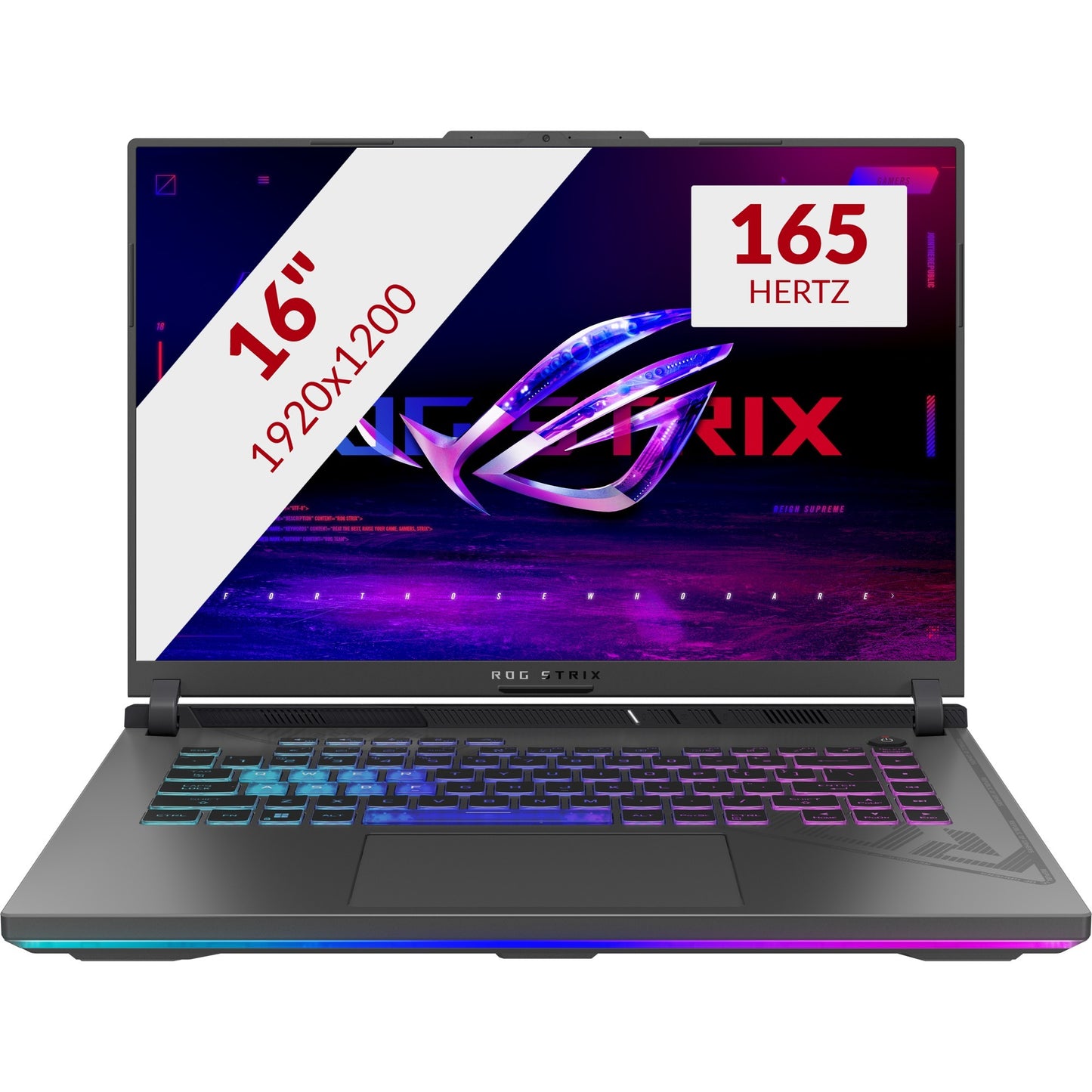 ASUS rog strix g16 g614fr-rv014w 16 copilot+ gaming laptop (zwart grijs | r9 9955hx | rtx 5070 ti | 32 gb | 2 tb ssd)