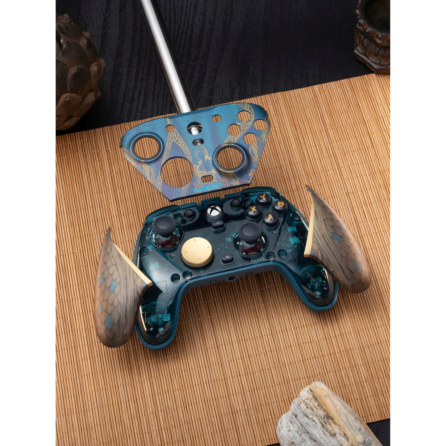 GameSir G7 Pro Tri-Mode - Wuchang Version (Wireless for Xbox) gamepad (Blauw goud, Xbox Series X|S, Xbox One, pc, Android, Steam)