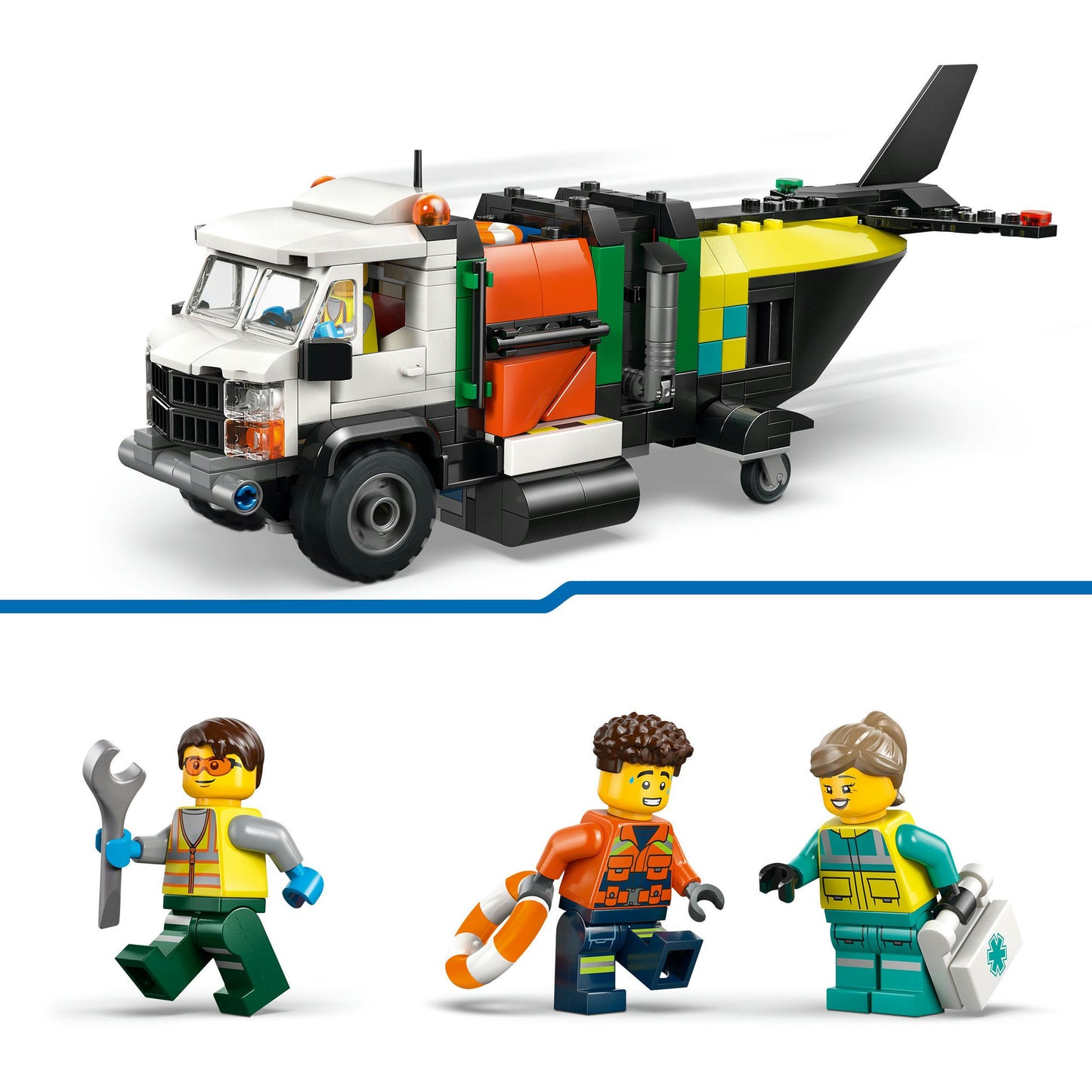 LEGO city 60505 vliegtuig, servicewagen en hovercraft remix