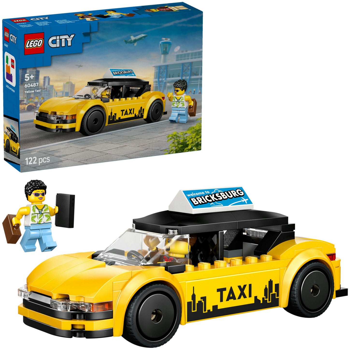 LEGO city 60487 gele taxi