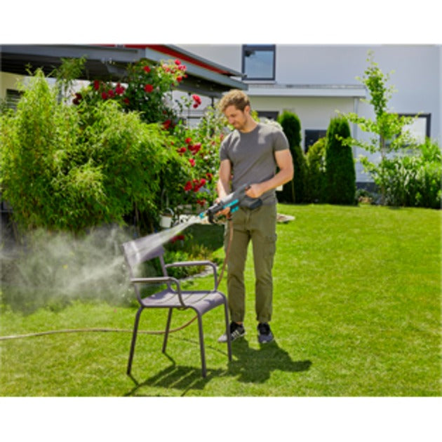 GARDENA aquaclean 24 18 v p4a solo drukreiniger (grijs turquoise, 14800-55, accu niet inbegrepen)