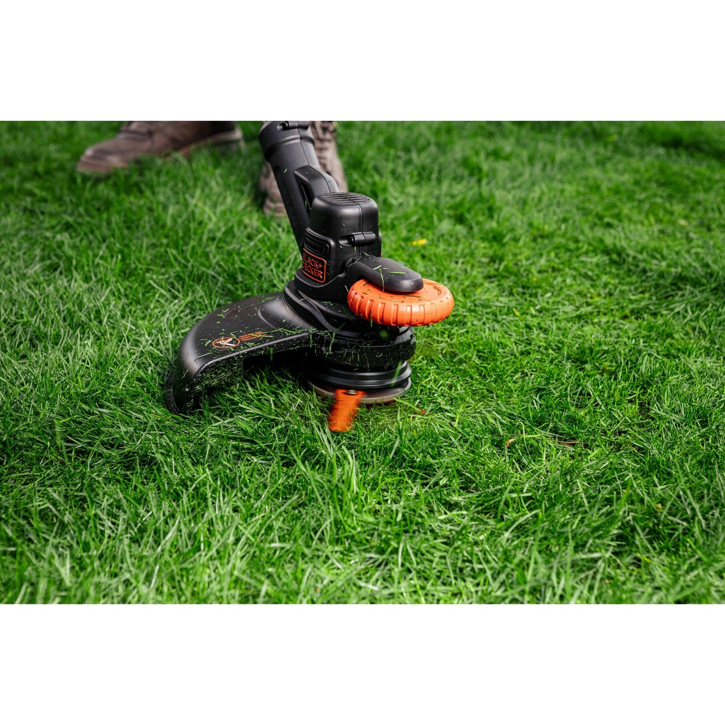 BLACK+DECKER 18v afs grastrimmer met accu (zwart oranje, 28 cm accu inbegrepen)