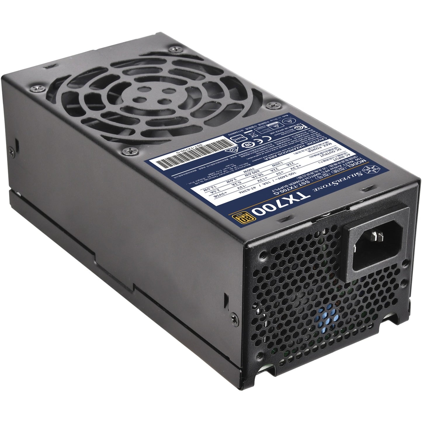 SilverStone sst-tx700-g 700 watt voeding (zwart, 4x pcie)