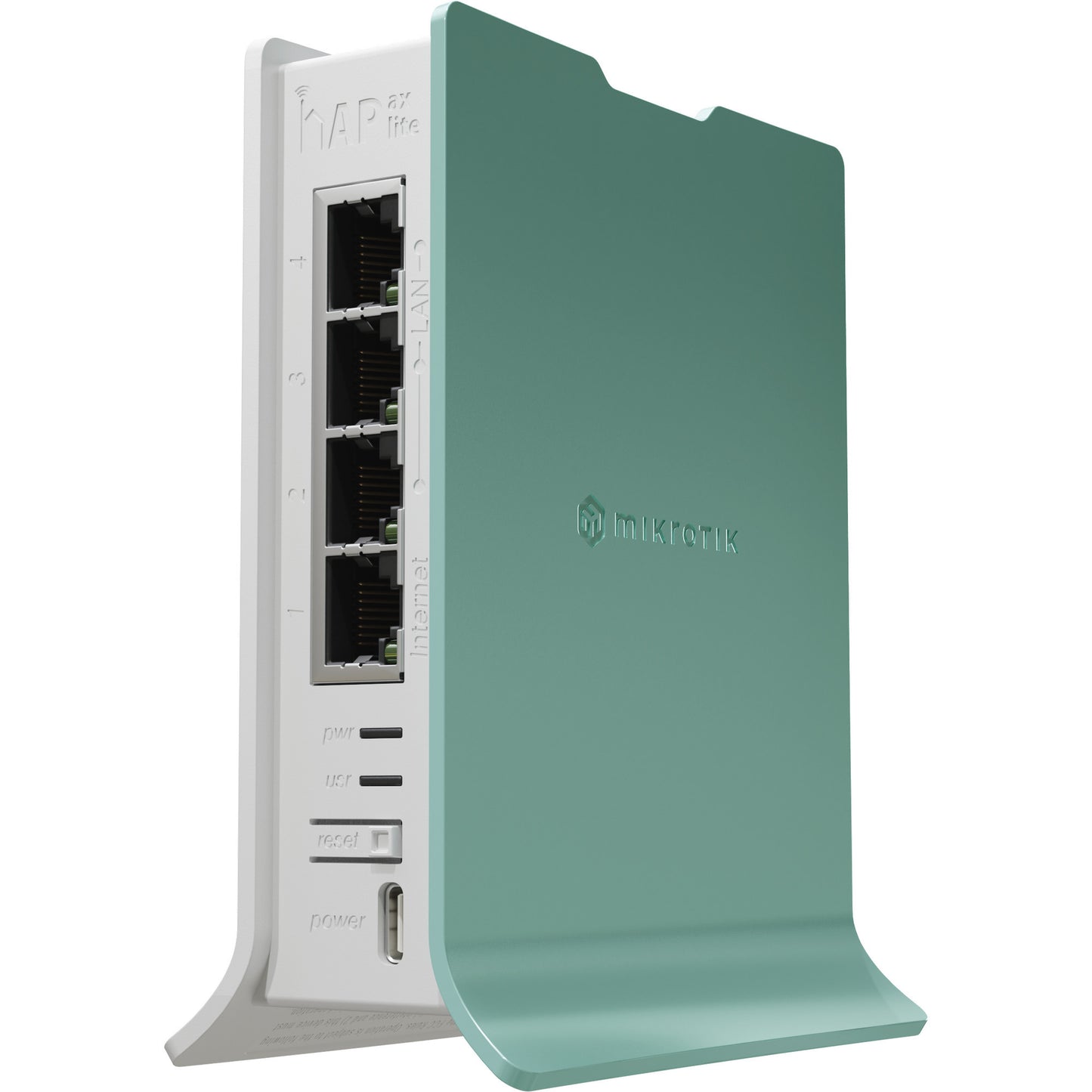 MikroTik hap ax lite (l41g-2axd) access point (wit groen, qualcomm ipq-5010 cpu, wifi 6)