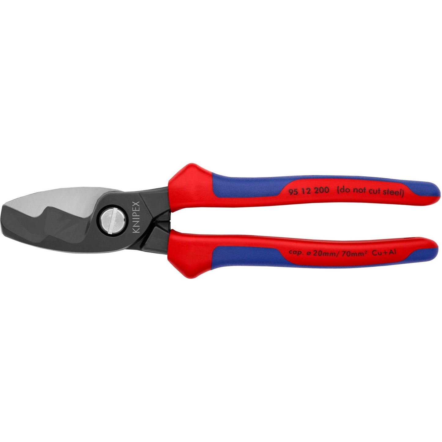 KNIPEX kabelschaar met dubbele snijkanten 9512200 kniptang (rood blauw)