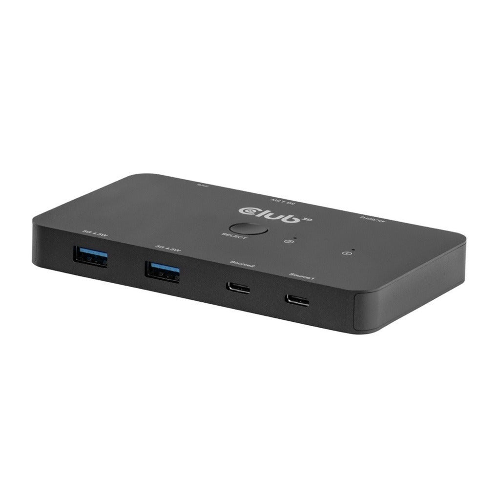 Club 3D csv-2512 kvm switch dual usb-c naar hdmi kvm-switch (zwart, 4k 60hz)
