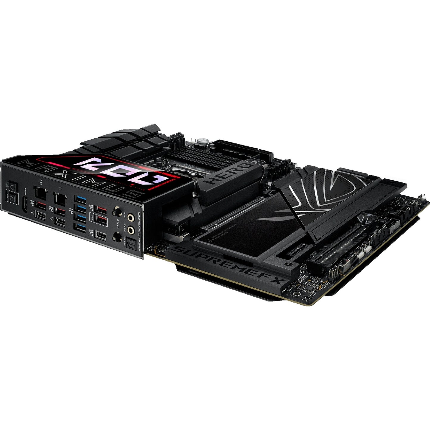 ASUS rog maximus z890 hero socket 1851 moederbord (zwart, raid, 2.5gb-lan, 5gb-lan, wi-fi 7, bt, sound, atx)