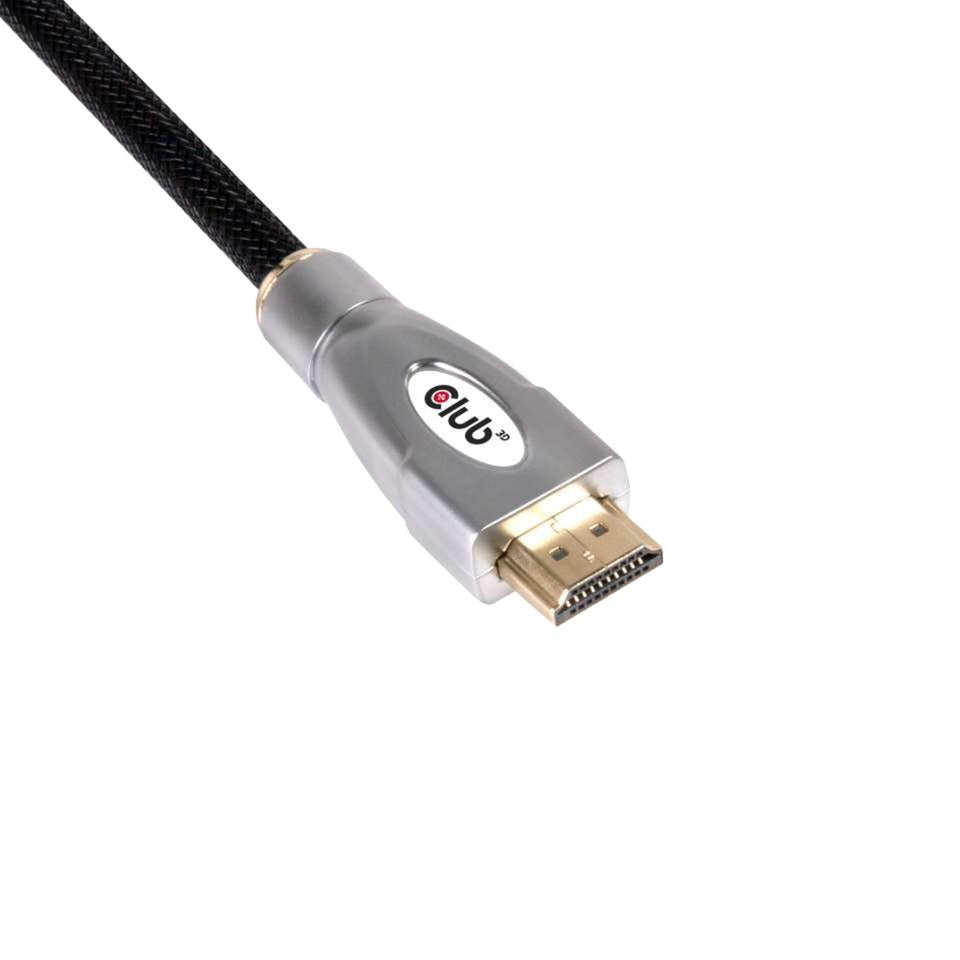 Club 3D hdmi 2.0 kabel (zwart zilver, 5 meter, 4k 60hz)
