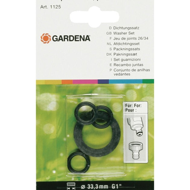 GARDENA set rubberringen afdichting (zwart, 1124-20)