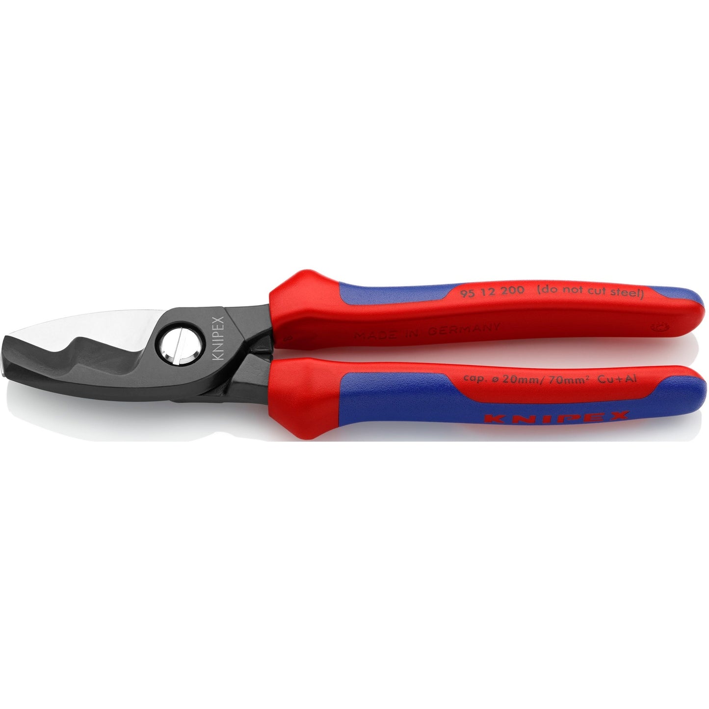 KNIPEX kabelschaar met dubbele snijkanten 9512200 kniptang (rood blauw)