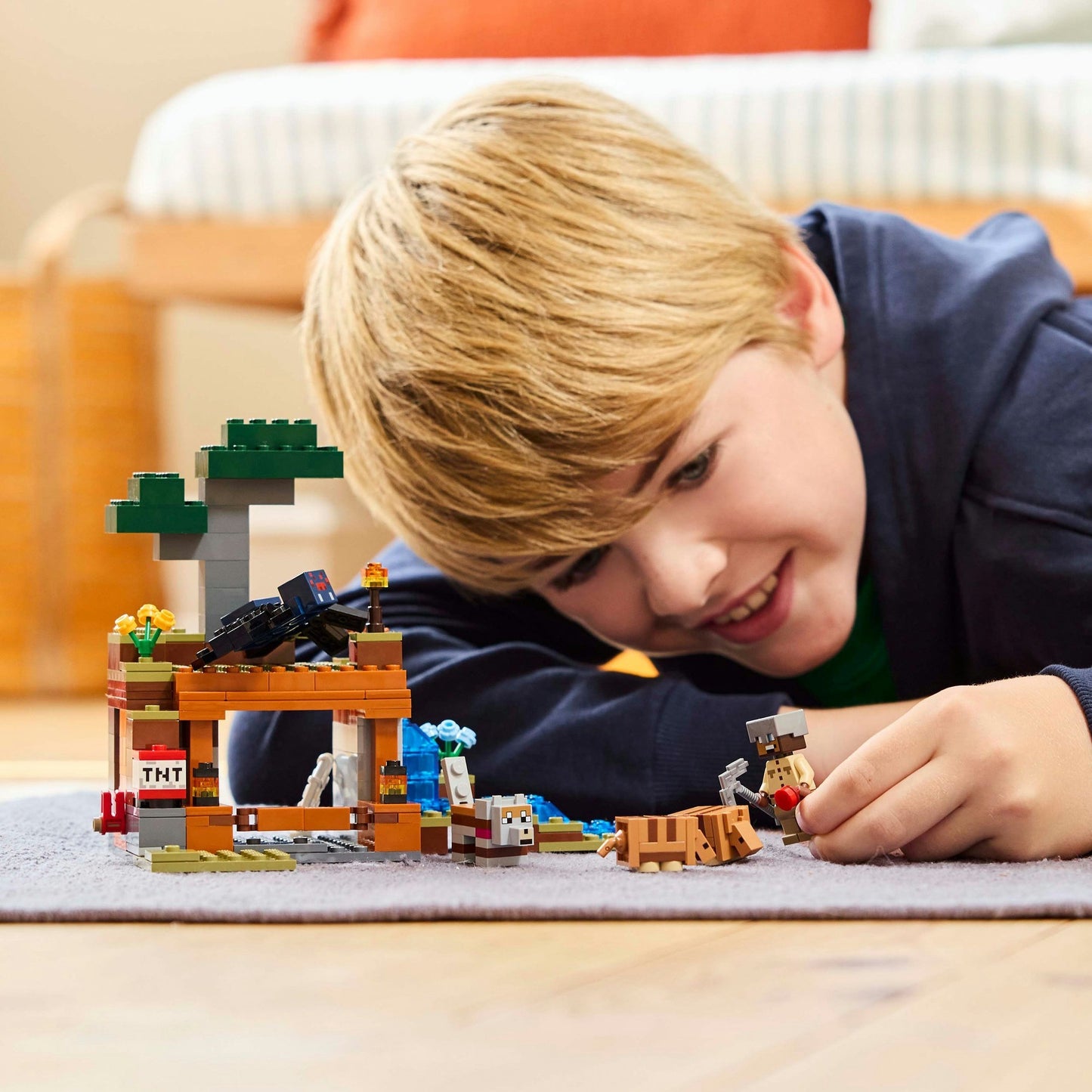 LEGO minecraft 21269 de gordeldieren bij de mijn