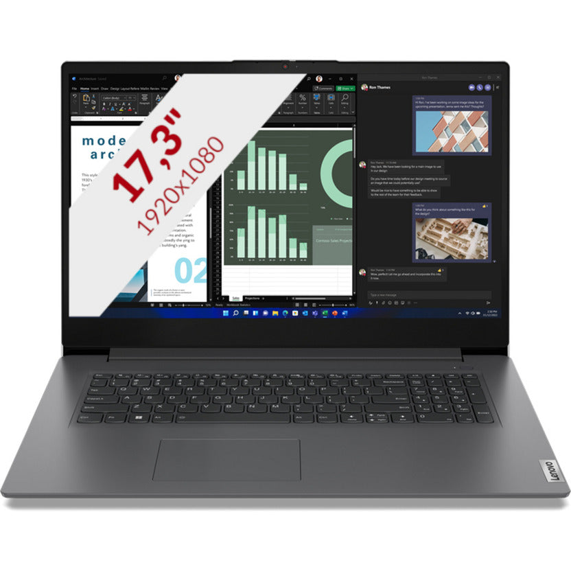 Lenovo v17 g4 (83a2004tmh) 17.3 laptop (grijs | i5-13420h | uhd graphics | 16 gb | 512 gb)