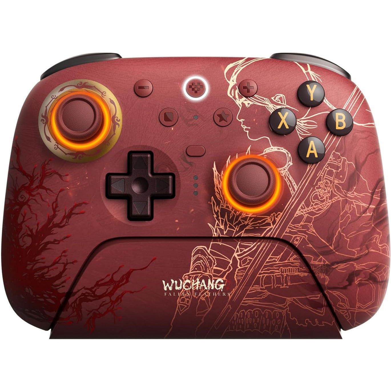 8BitDo ultimate 2 wireless controller - wuchang: fallen feathers (donkerrood, 2.4 ghz bluetooth, usb, pc)