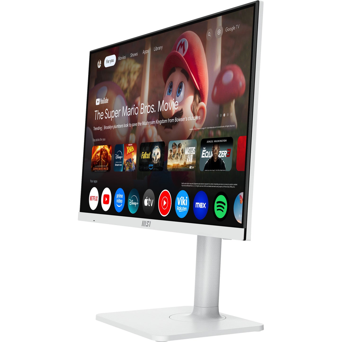 MSI modern md272upsw 27 4k uhd monitor (wit, hdmi, displayport, 2x usb-a, usb-c, wi-fi 5, bt, rj-45)