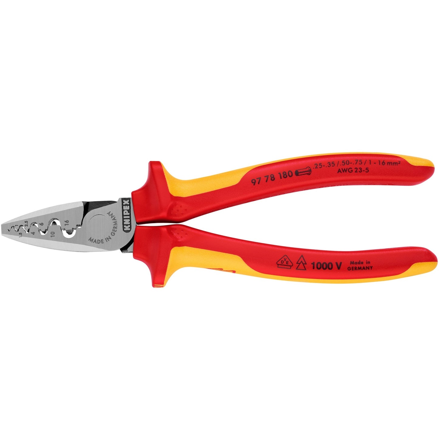 KNIPEX krimptang voor adereindhulzen vde 9778180