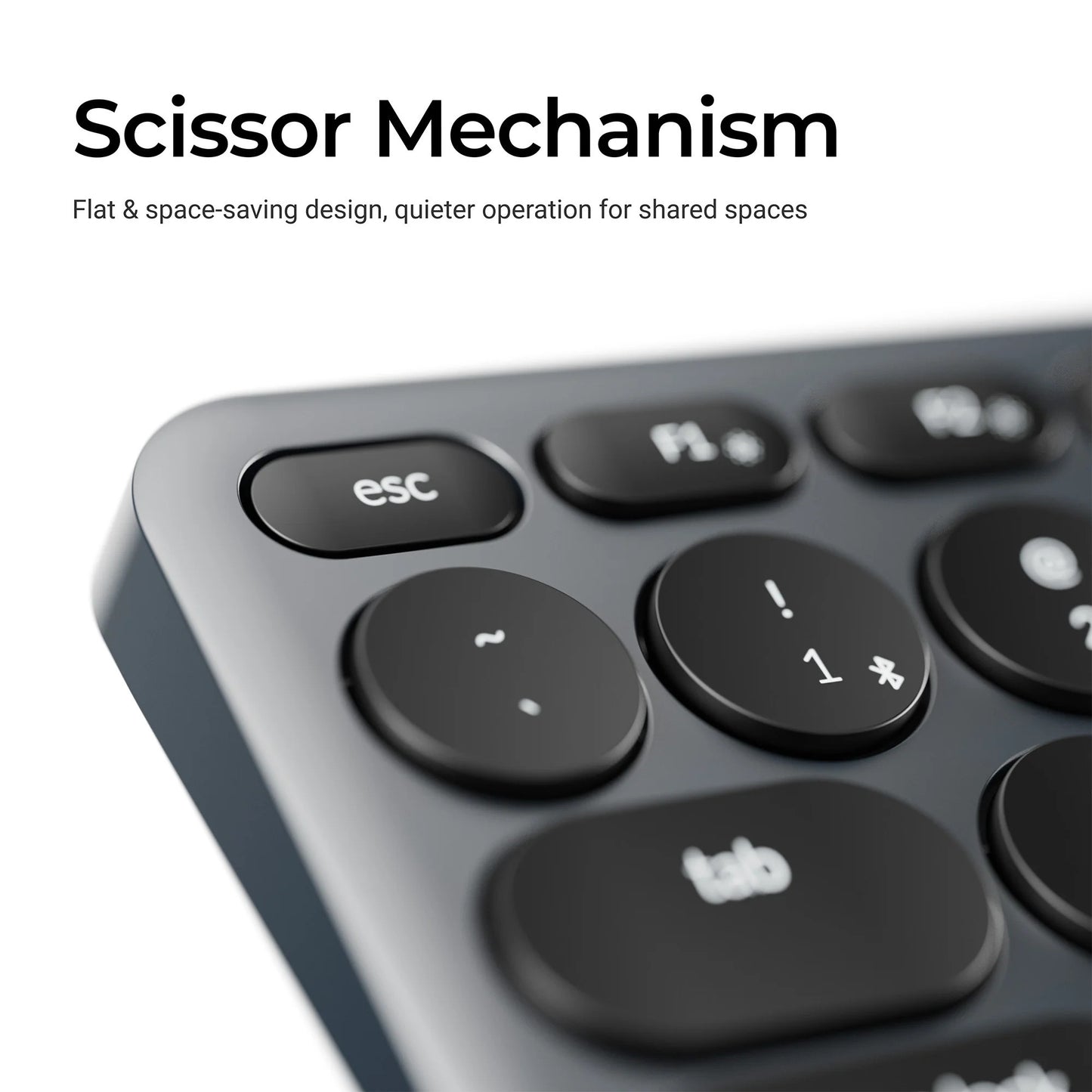 Keychron b5 pro-k8 toetsenbord (wit, us lay-out (qwerty), scissor switches, 100%, abs keycaps, 2.4 ghz bluetooth usb)