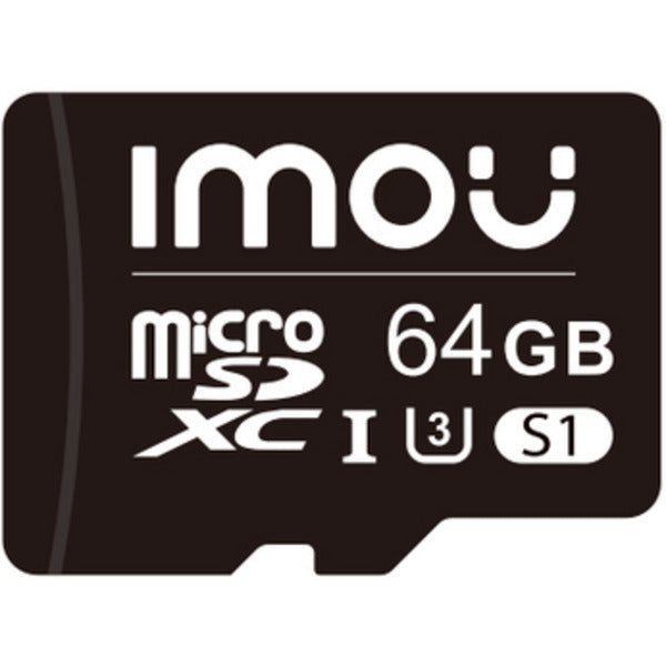 Imou MicroSD 64 GB geheugenkaart (Zwart, Class 10, Class 3 (U3), V30)